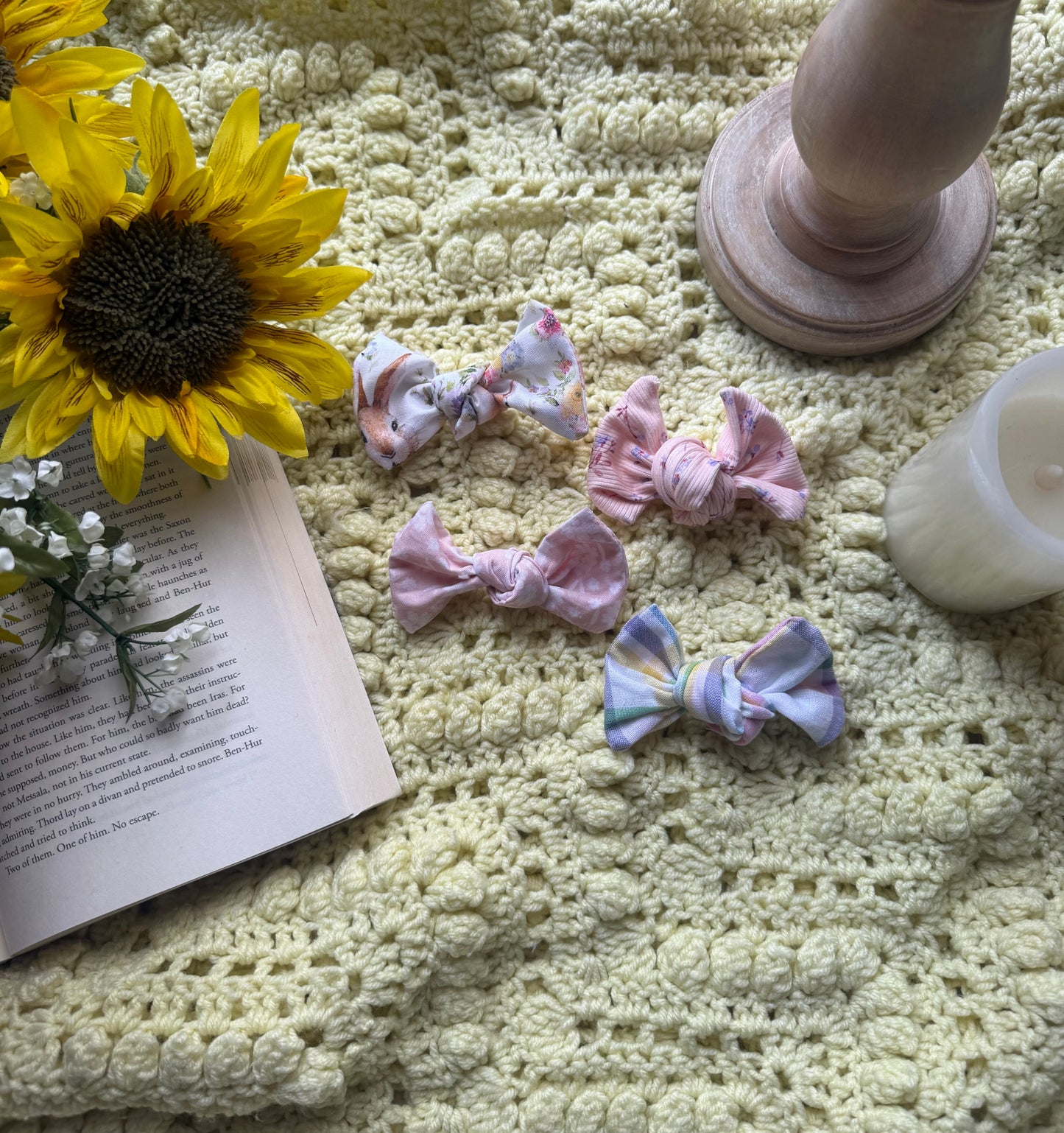 easter hair bows