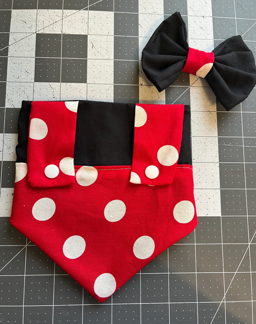 Minnie Mouse dog bandana