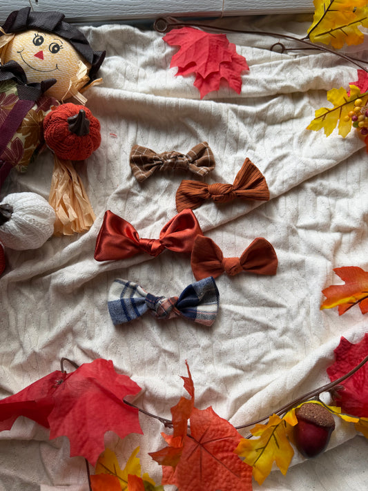 pumpkin szn hair bows