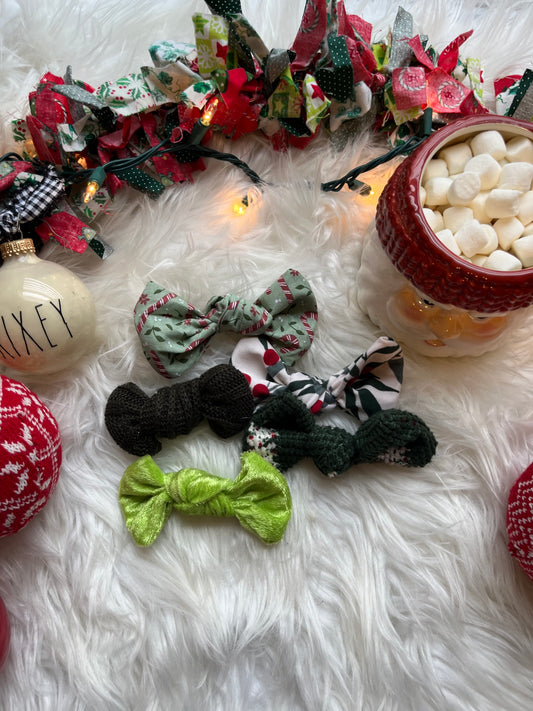 christmas hair bows